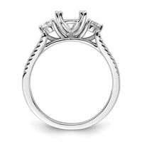 14k White Gold 3/8 ct Lab Grown Diamond VS/SI+ G+ 1 ct Center Semi Eng Ring