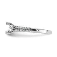 14k White Gold 3/8 ct Lab Grown Diamond VS/SI+ G+ 1 ct Center Semi Eng Ring