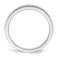 14k White Gold 1/4ct Lab Grown Diamond VS/SI+ G+ Comp Wedding Band