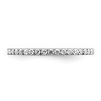 14k White Gold 1/4ct Lab Grown Diamond VS/SI+ G+ Comp Wedding Band