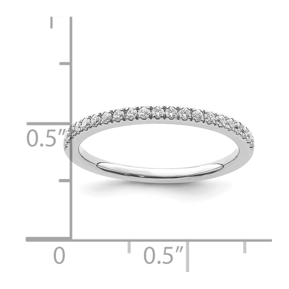 14k White Gold 1/4ct Lab Grown Diamond VS/SI+ G+ Comp Wedding Band