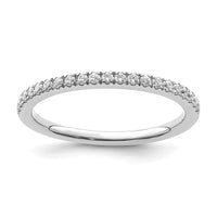 14k White Gold 1/4ct Lab Grown Diamond VS/SI+ G+ Comp Wedding Band