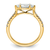 14ky 1/5 ct Lab Grown Dia VS/SI+ G+ 1 ct East-West Marquise Semi Eng Ring