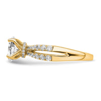 14k 1 5/8ct Lab Grown Diamond VS+ F+ Oval Complete Eng Ring
