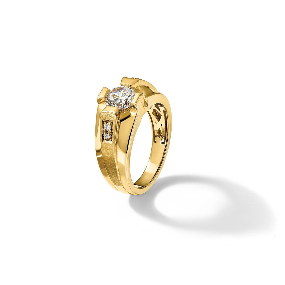 14k 5/8 ct Lab Grown Diamond VS/SI+ G+ Certified Complete Men's Ring