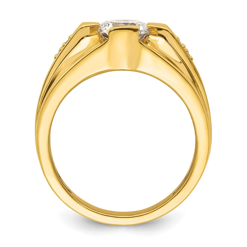 14k 5/8 ct Lab Grown Diamond VS/SI+ G+ Certified Complete Men's Ring