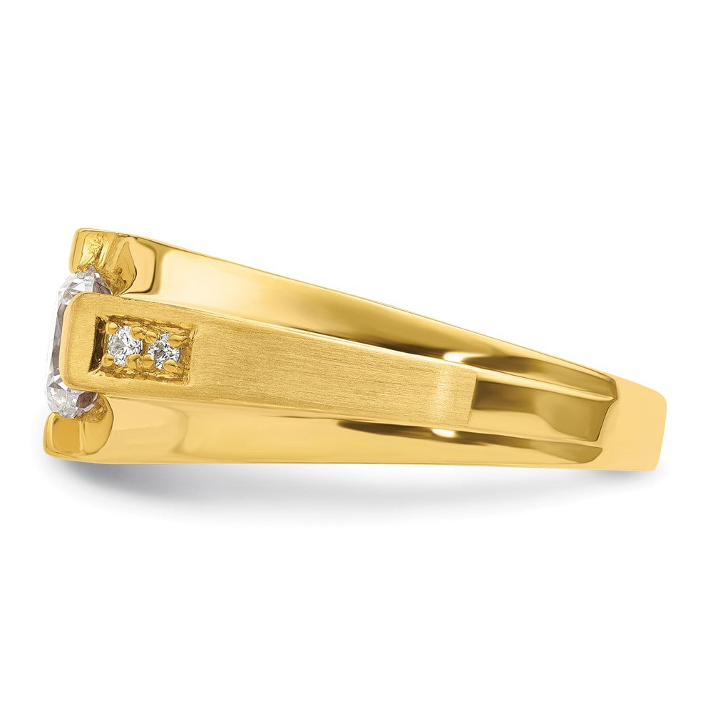 14k 5/8 ct Lab Grown Diamond VS/SI+ G+ Certified Complete Men's Ring