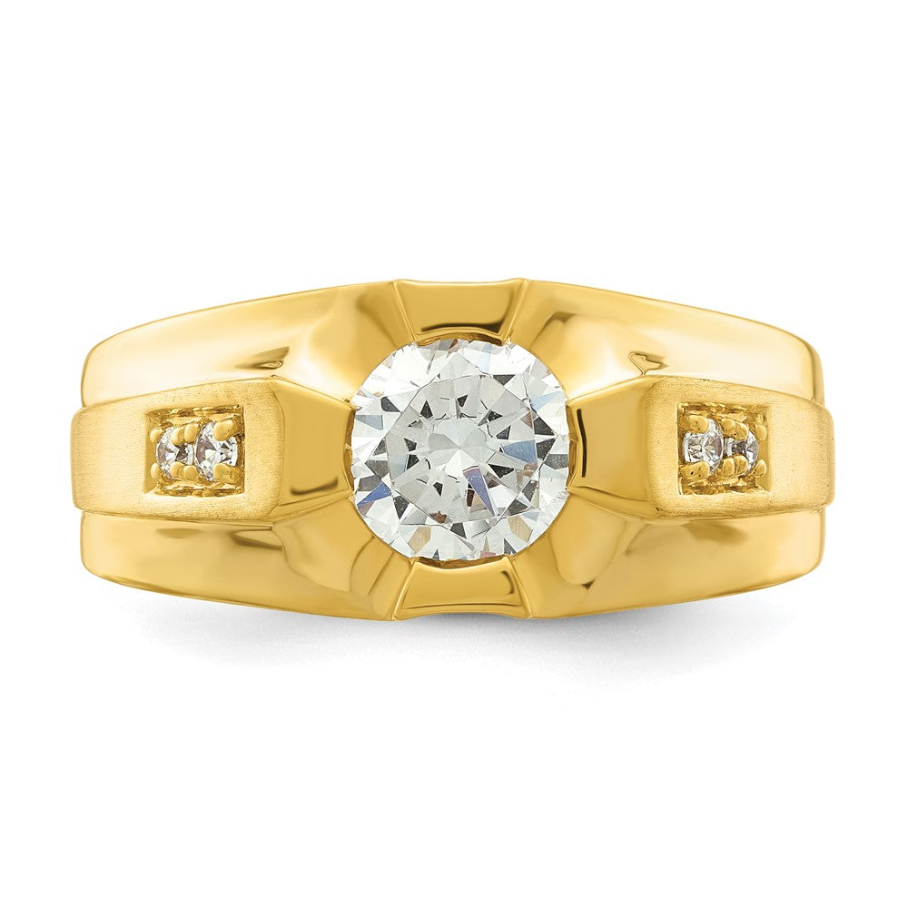 14k 5/8 ct Lab Grown Diamond VS/SI+ G+ Certified Complete Men's Ring