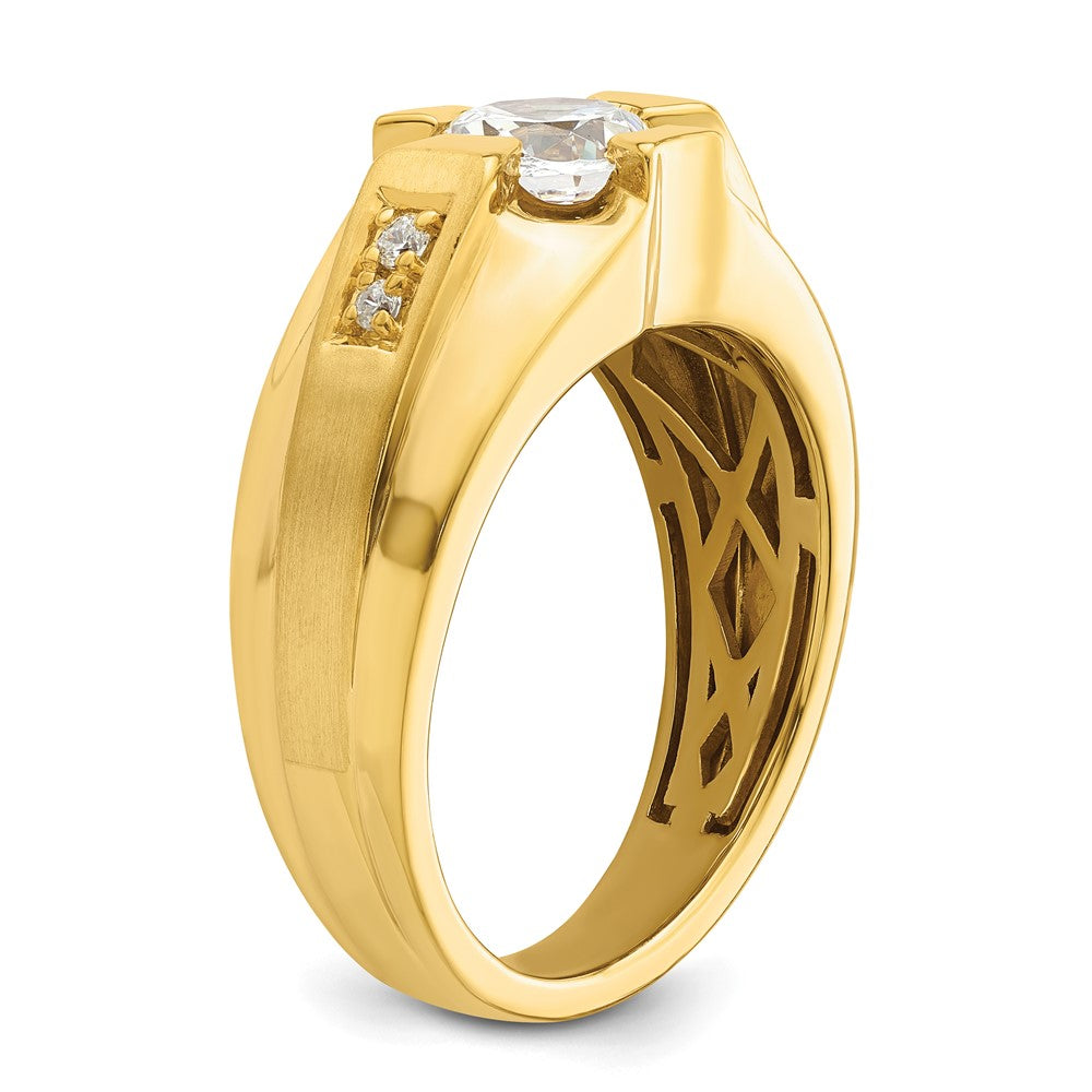 14k 5/8 ct Lab Grown Diamond VS/SI+ G+ Certified Complete Men's Ring