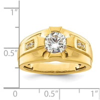 14k 5/8 ct Lab Grown Diamond VS/SI+ G+ Certified Complete Men's Ring