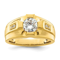 14k 5/8 ct Lab Grown Diamond VS/SI+ G+ Certified Complete Men's Ring