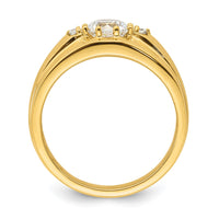 14k 1 1/15 ct Lab Grown Diamond VS/SI+ G+ Complete Men's Ring
