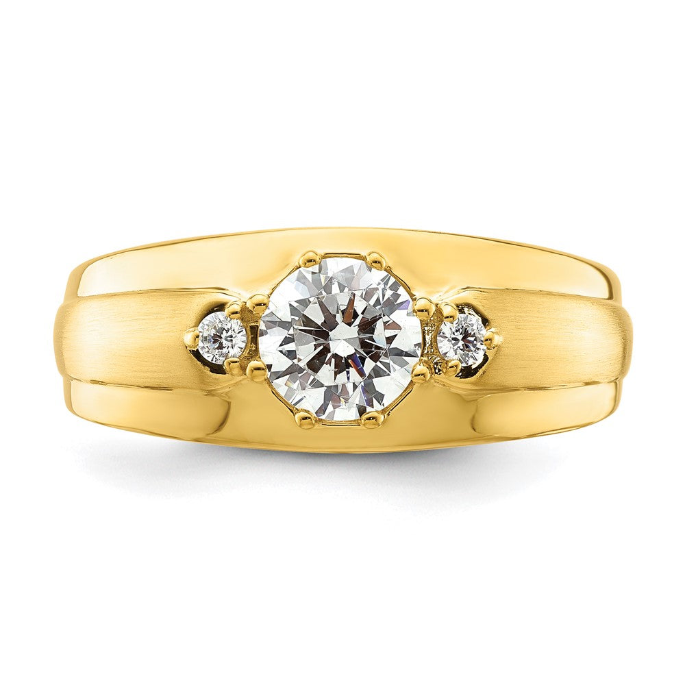 14k 1 1/15 ct Lab Grown Diamond VS/SI+ G+ Complete Men's Ring