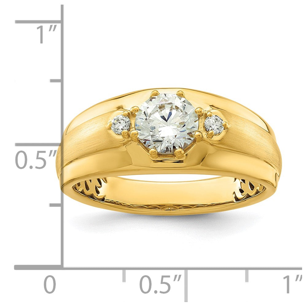 14k 1 1/15 ct Lab Grown Diamond VS/SI+ G+ Complete Men's Ring