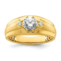 14k 1 1/15 ct Lab Grown Diamond VS/SI+ G+ Complete Men's Ring