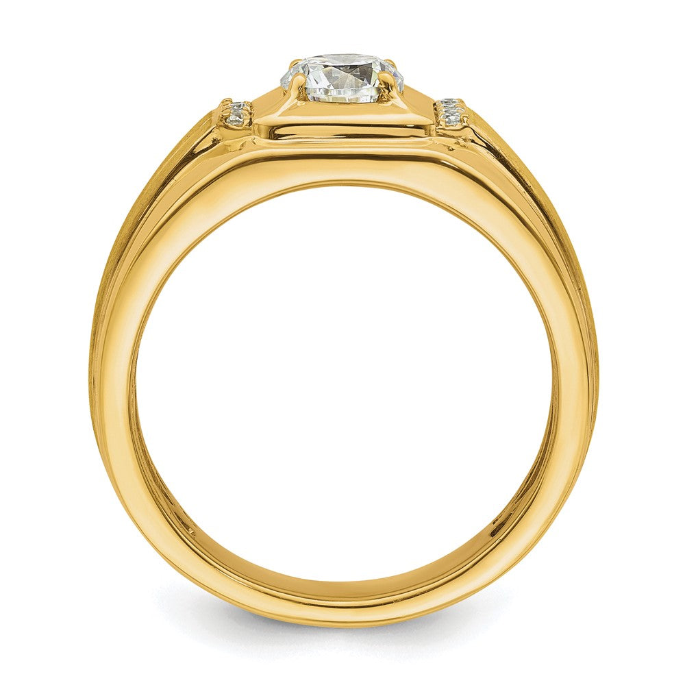 10TT 3/4ct Lab Grown Dia VS/SI+ G+ Complete Men's Ring