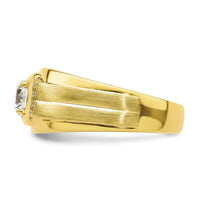 10TT 3/4ct Lab Grown Dia VS/SI+ G+ Complete Men's Ring