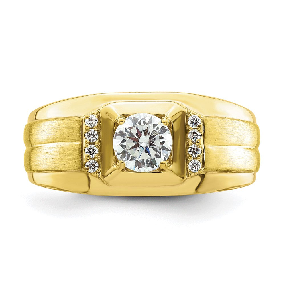 10TT 3/4ct Lab Grown Dia VS/SI+ G+ Complete Men's Ring