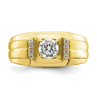 10TT 3/4ct Lab Grown Dia VS/SI+ G+ Complete Men's Ring