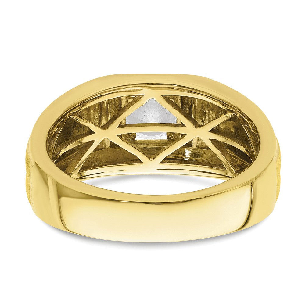10TT 3/4ct Lab Grown Dia VS/SI+ G+ Complete Men's Ring