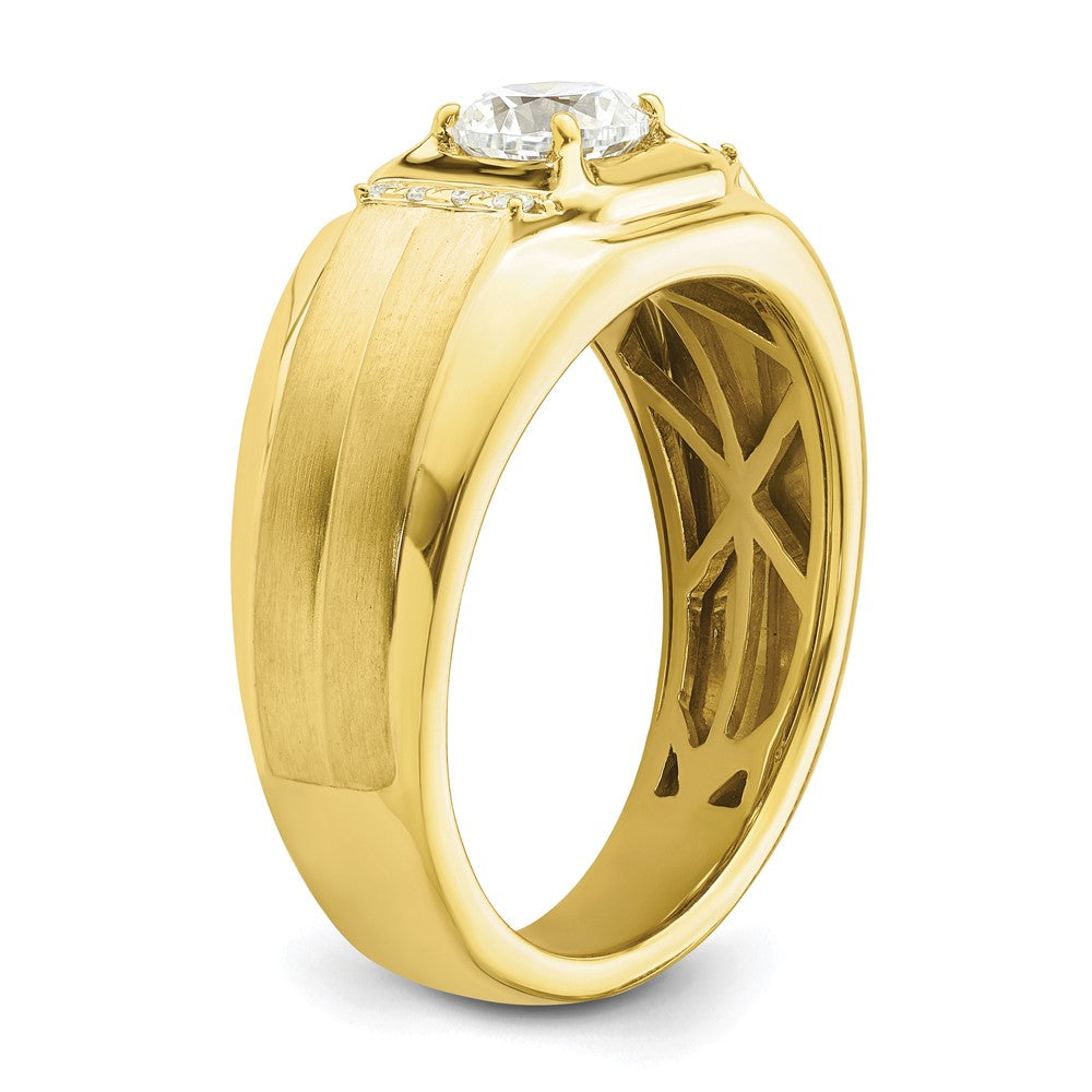 10TT 3/4ct Lab Grown Dia VS/SI+ G+ Complete Men's Ring