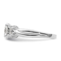 14k White Gold 1/8 ct Lab Grown Diamond VS/SI+ G+ 1 ct Center Semi Eng Ring