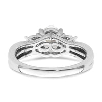 14k White Gold 1/8 ct Lab Grown Diamond VS/SI+ G+ 1 ct Center Semi Eng Ring
