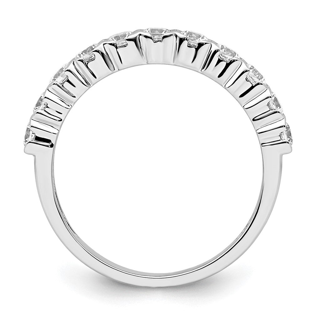 14k White Gold 3/4 ct Lab Grown Diamond VS/SI+ G+ 11 Stone Complete Band