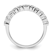 14k White Gold 3/4 ct Lab Grown Diamond VS/SI+ G+ 11 Stone Complete Band