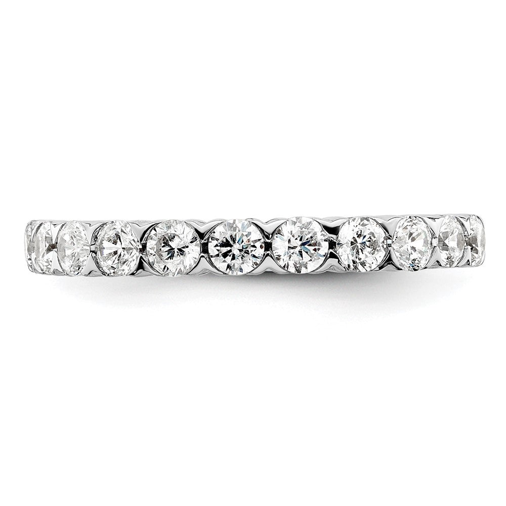 14k White Gold 3/4 ct Lab Grown Diamond VS/SI+ G+ 11 Stone Complete Band