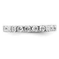 14k White Gold 3/4 ct Lab Grown Diamond VS/SI+ G+ 11 Stone Complete Band
