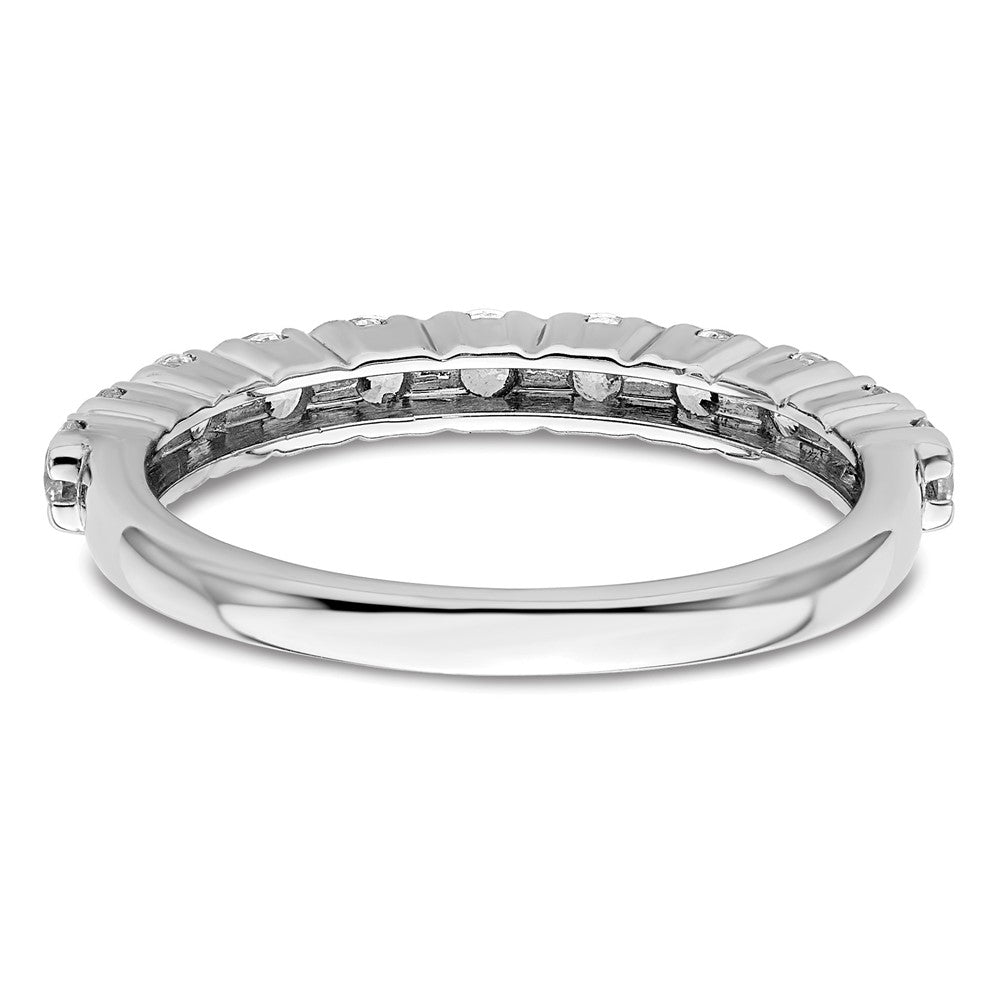 14k White Gold 3/4 ct Lab Grown Diamond VS/SI+ G+ 11 Stone Complete Band