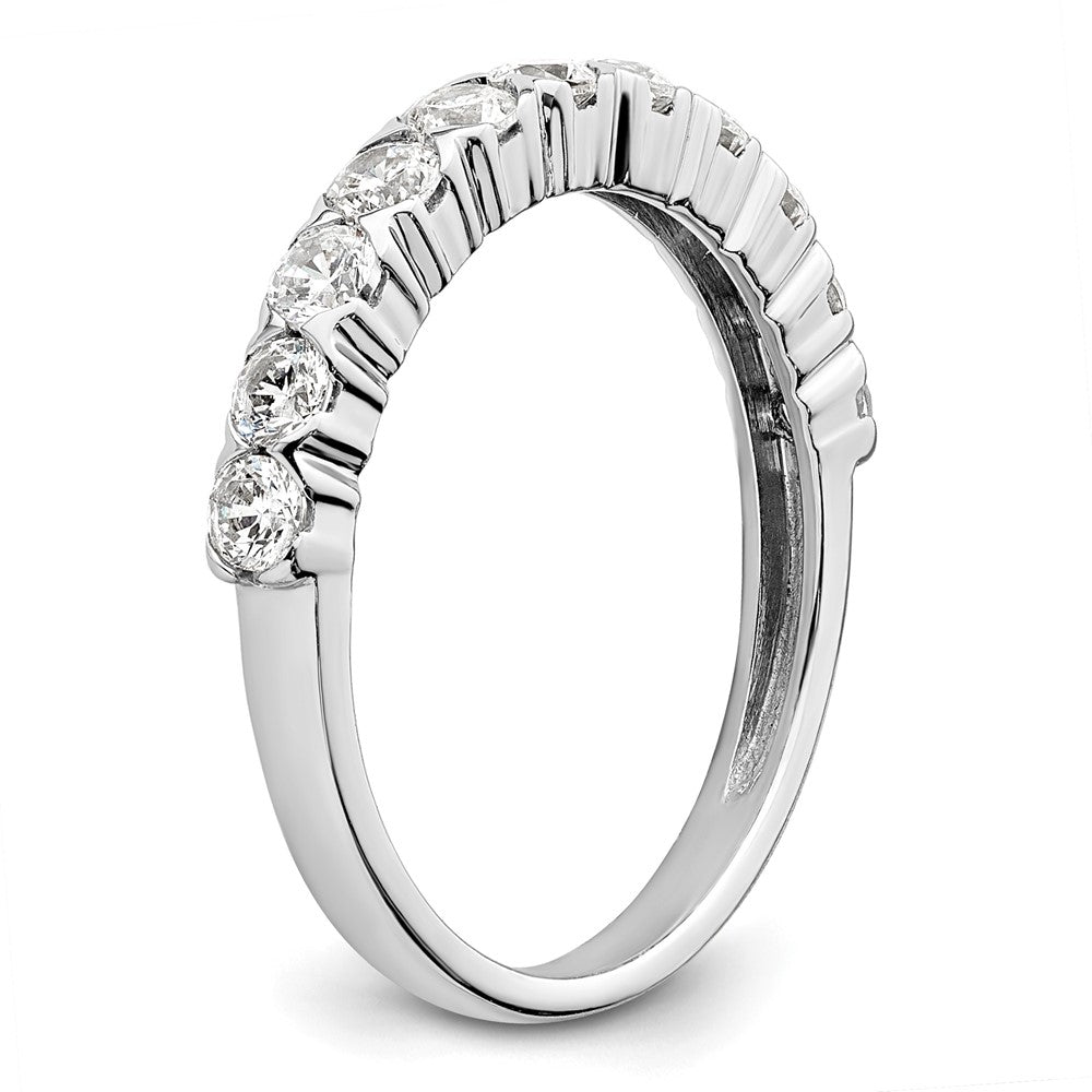 14k White Gold 3/4 ct Lab Grown Diamond VS/SI+ G+ 11 Stone Complete Band