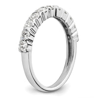 14k White Gold 3/4 ct Lab Grown Diamond VS/SI+ G+ 11 Stone Complete Band