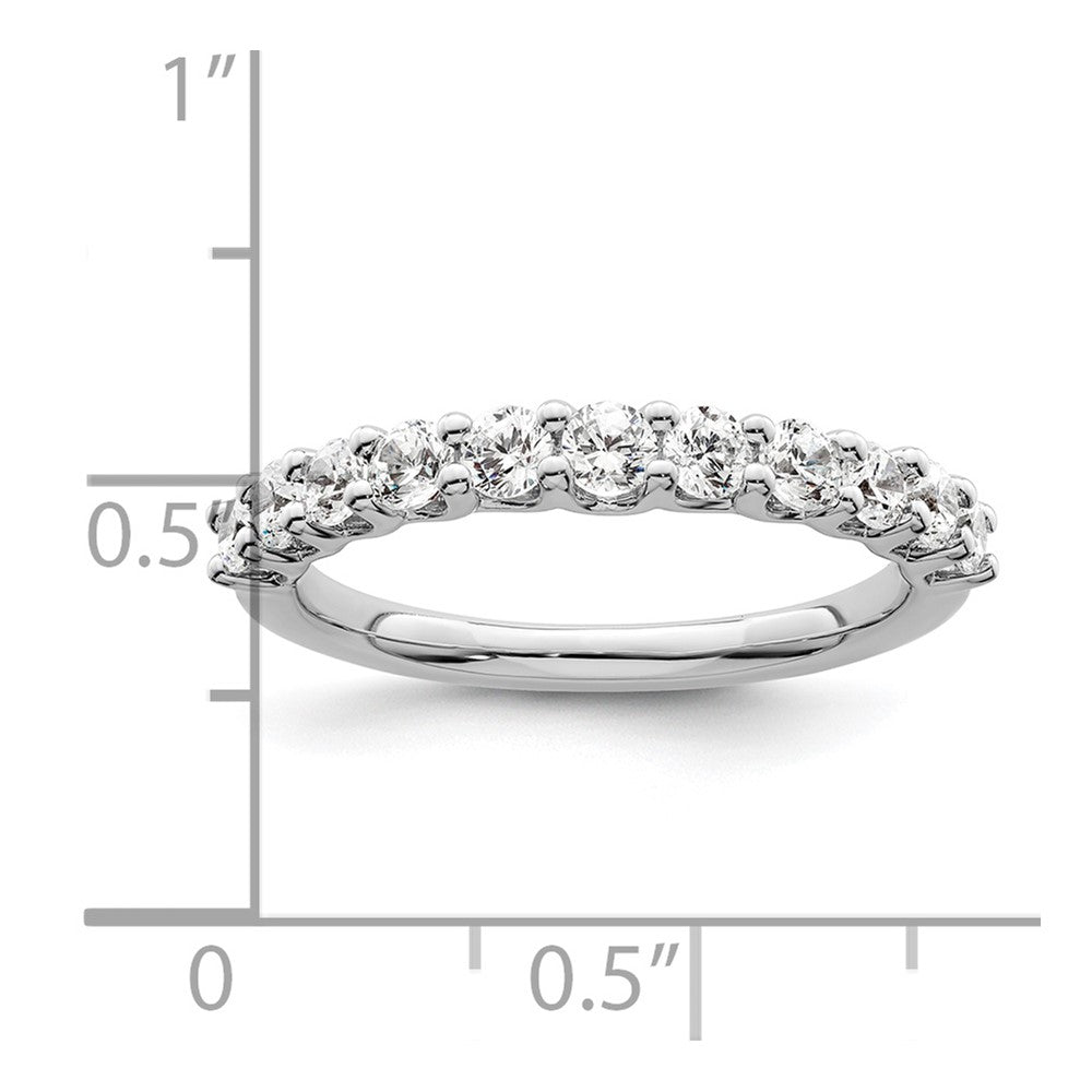 14k White Gold 3/4 ct Lab Grown Diamond VS/SI+ G+ 11 Stone Complete Band
