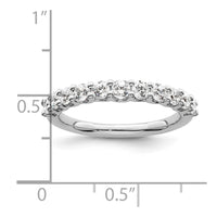 14k White Gold 3/4 ct Lab Grown Diamond VS/SI+ G+ 11 Stone Complete Band