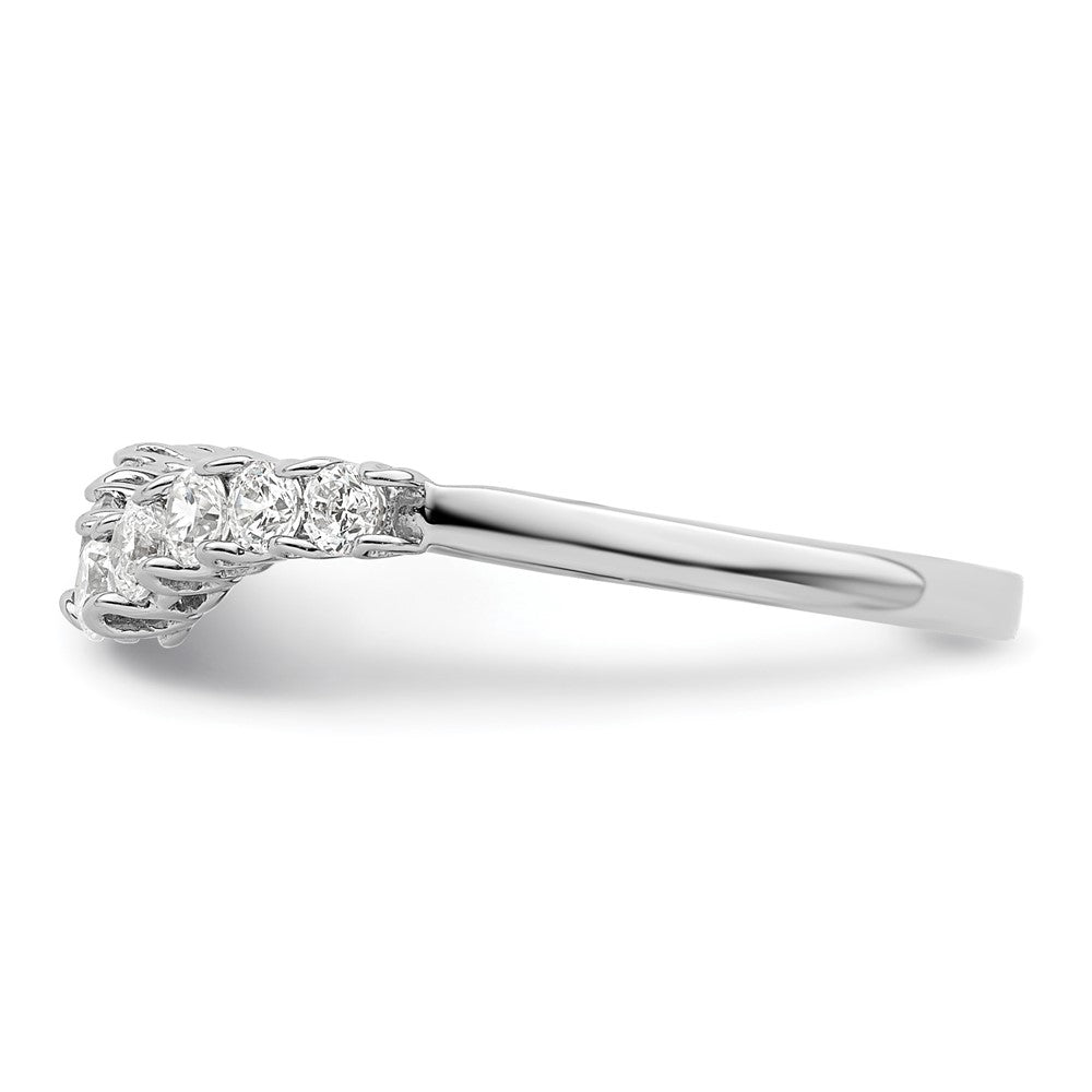 14k White Gold 3/8 ct Lab Grown Dia VS/SI+ G+ Complete Concaved Band