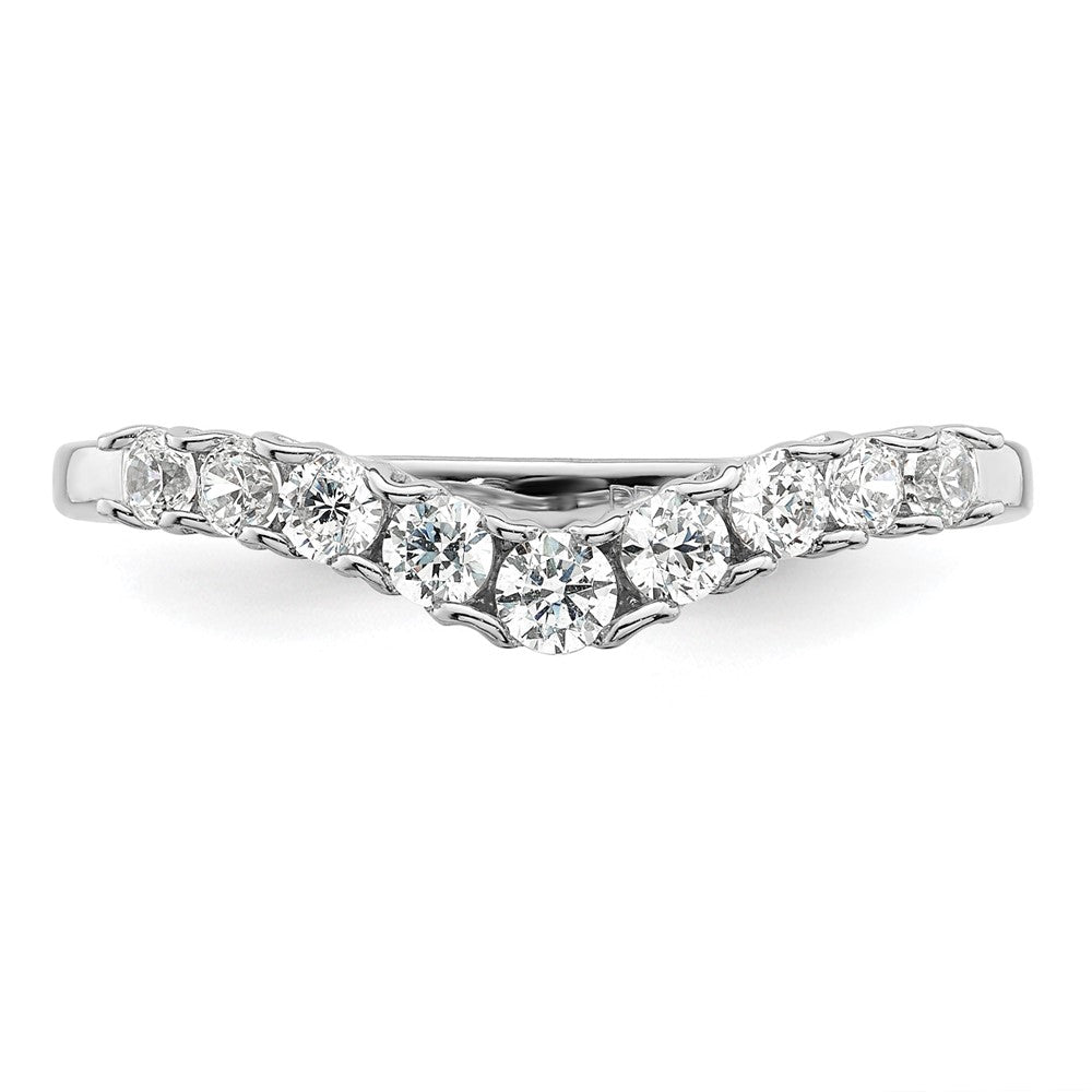 14k White Gold 3/8 ct Lab Grown Dia VS/SI+ G+ Complete Concaved Band