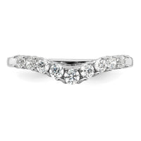 14k White Gold 3/8 ct Lab Grown Dia VS/SI+ G+ Complete Concaved Band