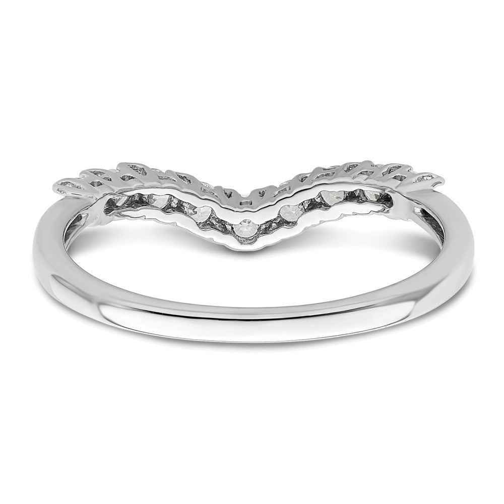 14k White Gold 3/8 ct Lab Grown Dia VS/SI+ G+ Complete Concaved Band