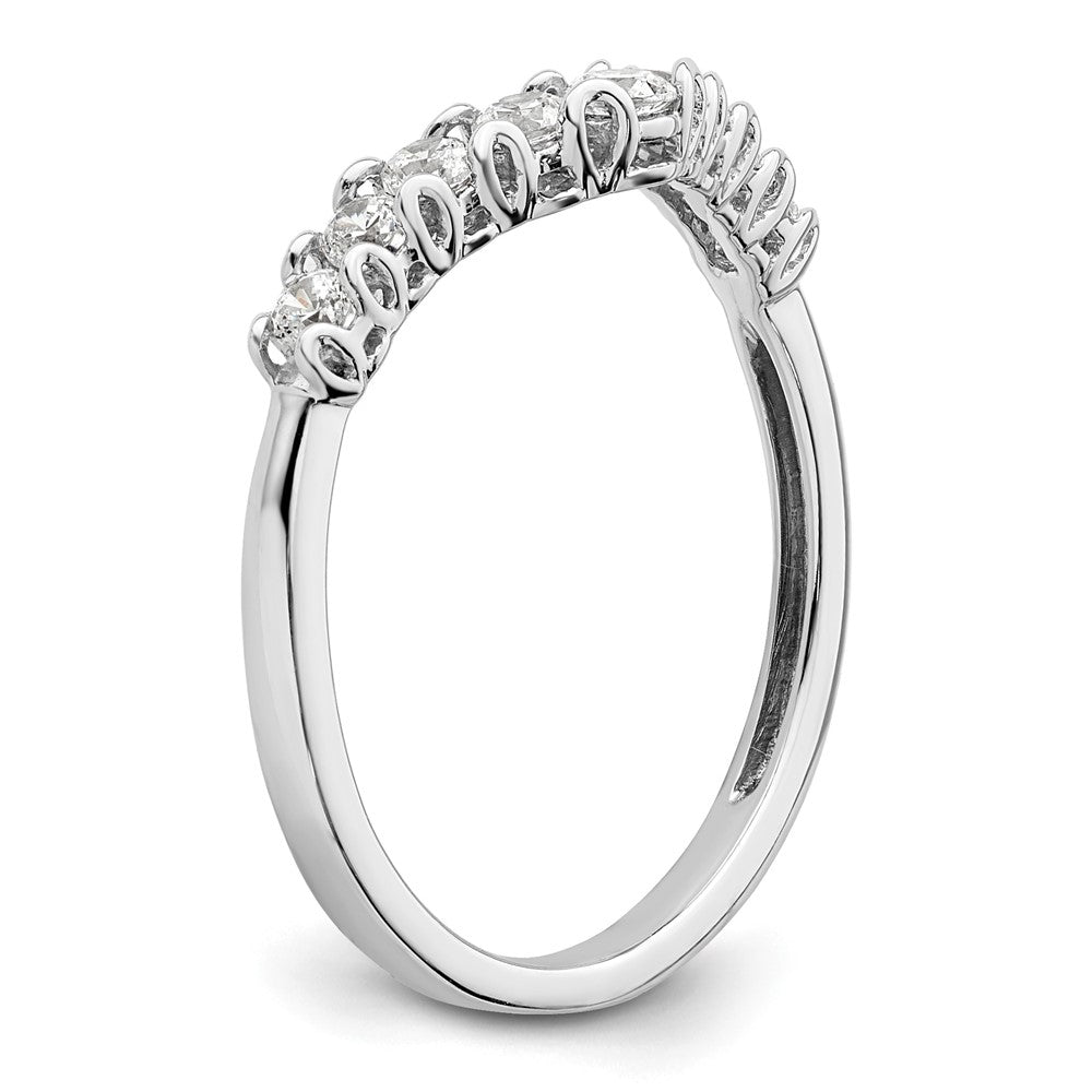 14k White Gold 3/8 ct Lab Grown Dia VS/SI+ G+ Complete Concaved Band