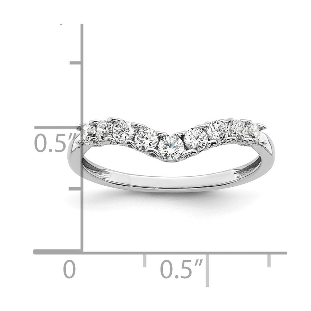 14k White Gold 3/8 ct Lab Grown Dia VS/SI+ G+ Complete Concaved Band