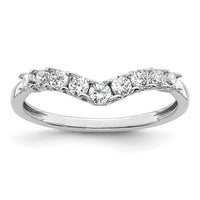 14k White Gold 3/8 ct Lab Grown Dia VS/SI+ G+ Complete Concaved Band