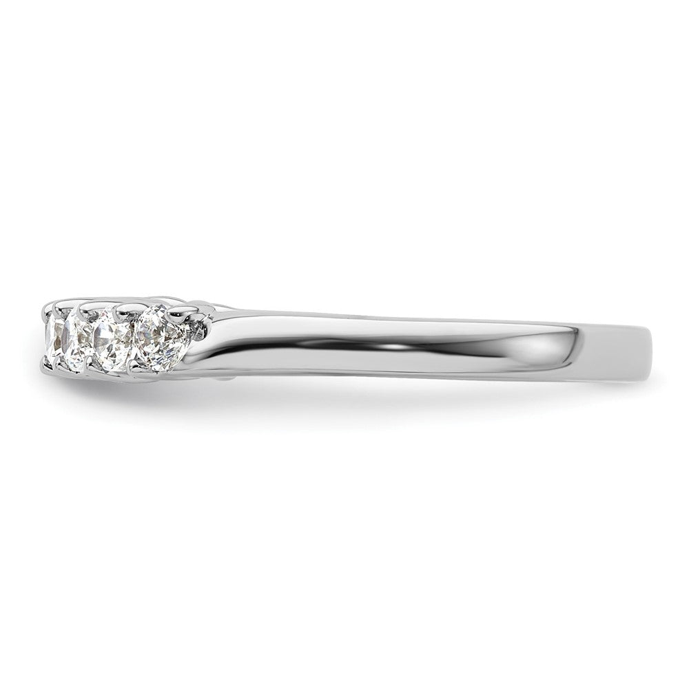 14k White Gold 1/2 ct Lab Grown Diamond VS/SI+ G+ 9 Stone Complete Band