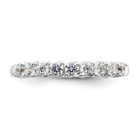 14k White Gold 1/2 ct Lab Grown Diamond VS/SI+ G+ 9 Stone Complete Band