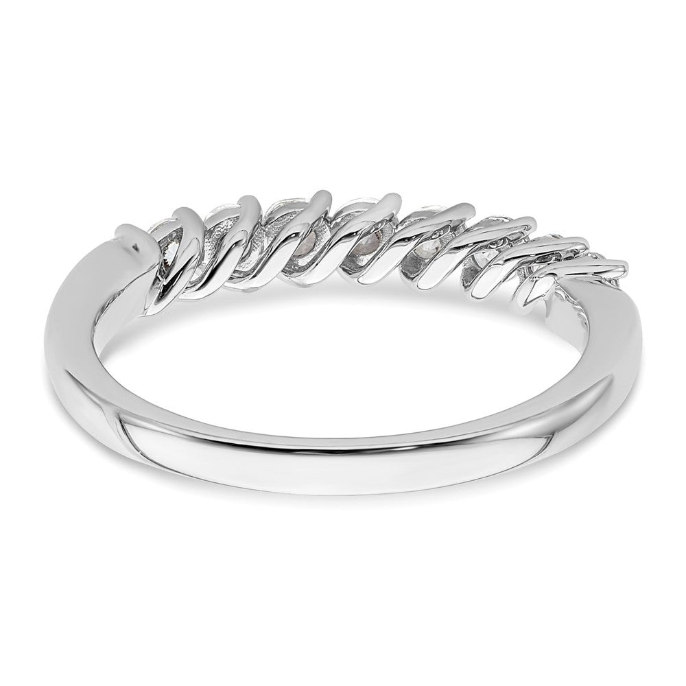 14k White Gold 1/2 ct Lab Grown Diamond VS/SI+ G+ 9 Stone Complete Band