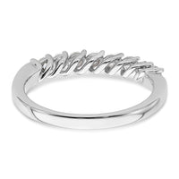 14k White Gold 1/2 ct Lab Grown Diamond VS/SI+ G+ 9 Stone Complete Band