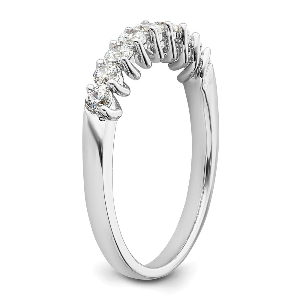 14k White Gold 1/2 ct Lab Grown Diamond VS/SI+ G+ 9 Stone Complete Band