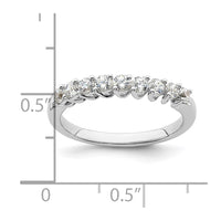 14k White Gold 1/2 ct Lab Grown Diamond VS/SI+ G+ 9 Stone Complete Band