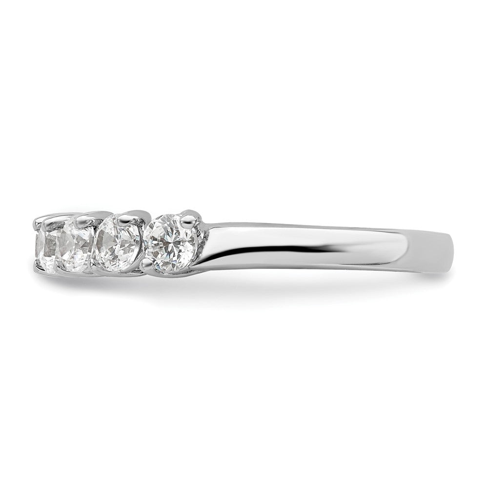 14k White Gold 1 ct Lab Grown Diamond VS/SI+ G+ 9 Stone Complete Band